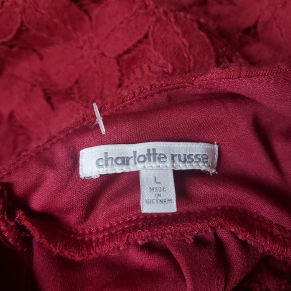 Charlotte Russe Red Lace Halter Dress - Picture 6 of 6